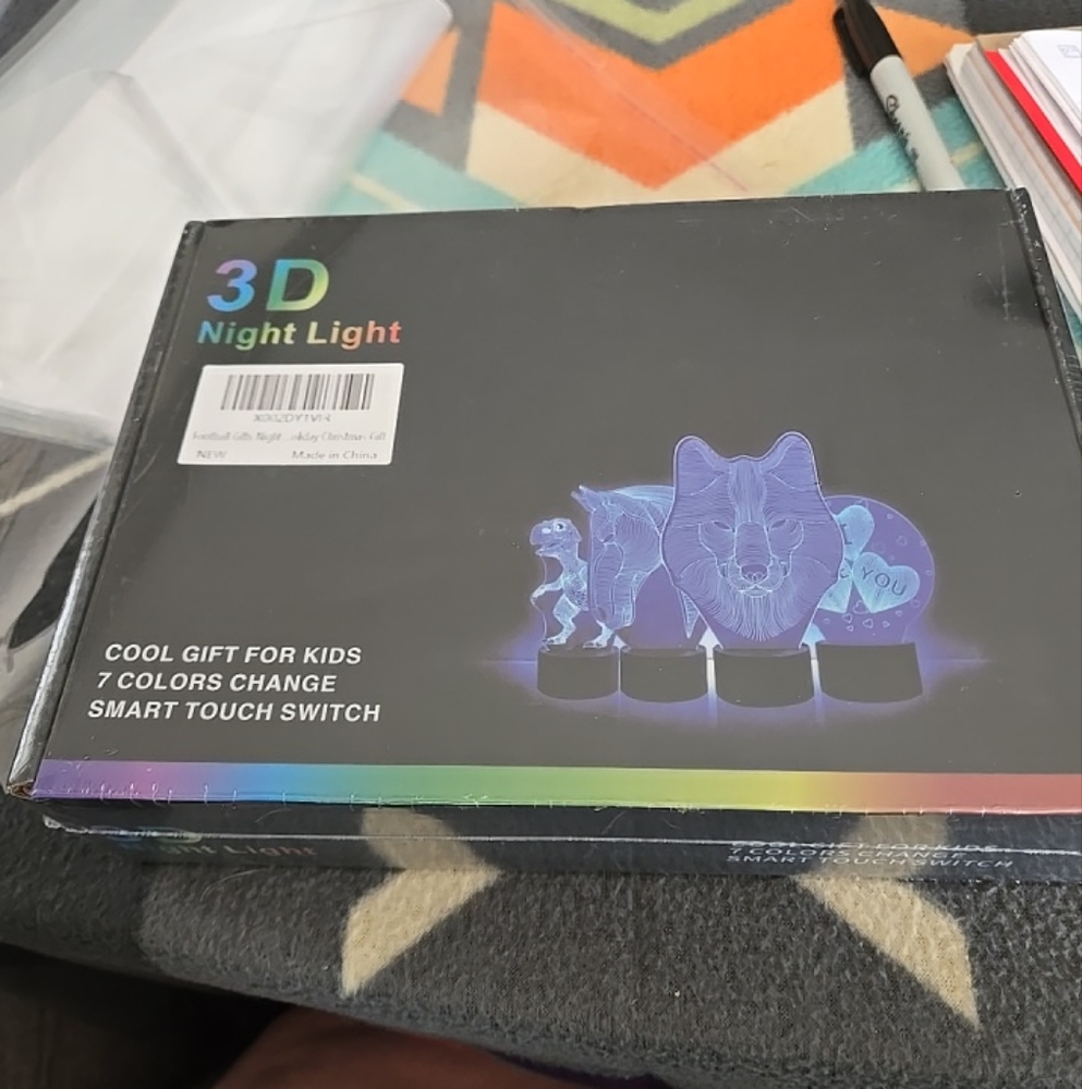 3D Night Light Hockey Player Brand New Sealed In Box